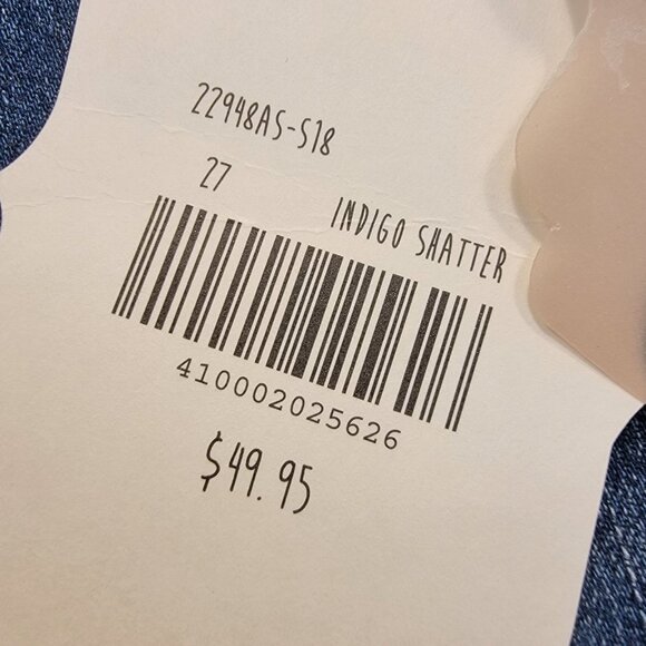 Altar’d State Denim Shorts Sz 27 Indigo Shatter NWT - Picture 9 of 9